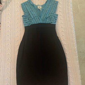Sophie Max Teal and Black Bodycon Sleeveless Dress